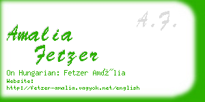 amalia fetzer business card